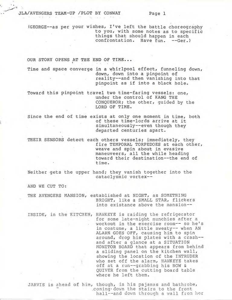 The Original Plot For The Unfinished JLA/AVENGERS Crossover – The Tom ...